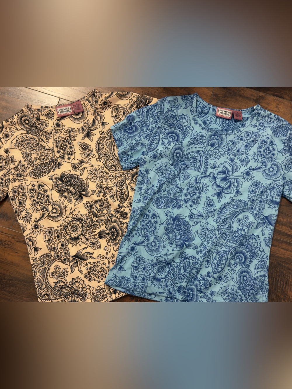 Two Premier International Floral paisley Short Sleeve tee